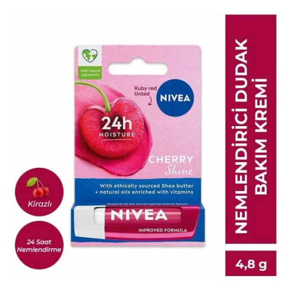 Nivea Kiraz Dudak Bakım Kremi 4,8 Gr - Görsel 10