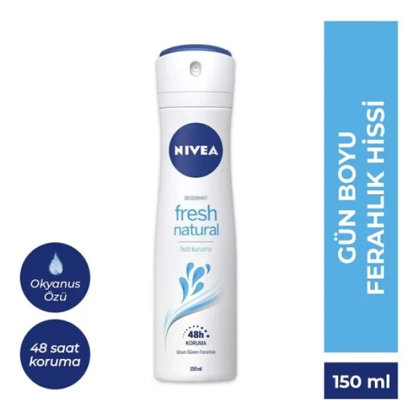 Nivea Fresh Natural 150 Ml Kadın Deodorant - Görsel 2