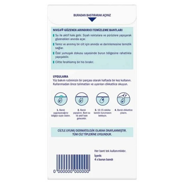Nivea Gözenek Arındırıcı Sos 4'lü Yüz Temizleme Bandı - Görsel 5