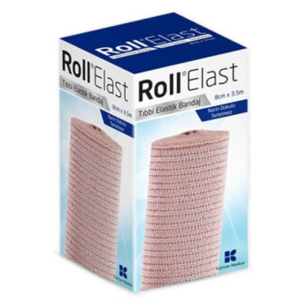 Roll Elast 8cm X 3.5m Tıbbi Elastik Bandaj - Görsel 3
