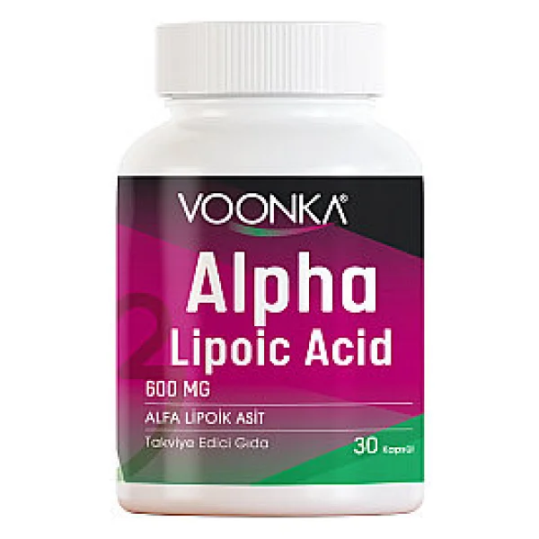 Voonka Alpha Lipoic Acid 600 Mg 30 Kapsül - Görsel 8