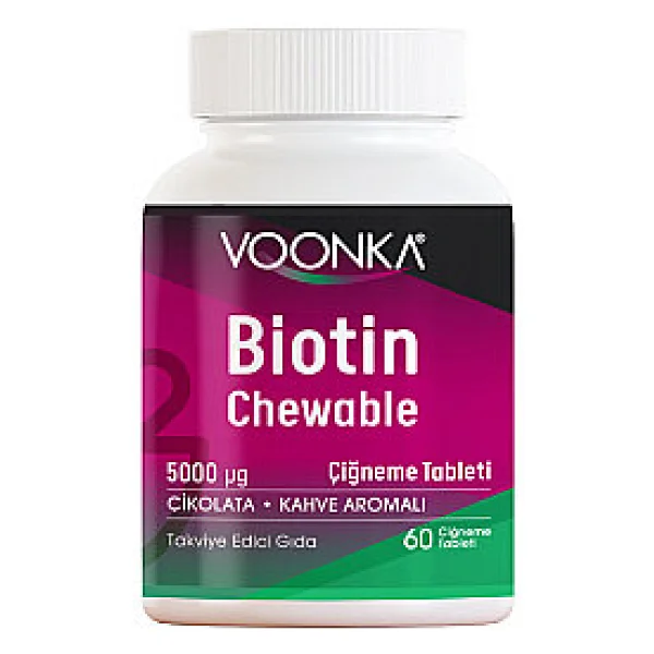 Voonka Biotin Chewable 60 Çiğneme Tableti - Görsel 7