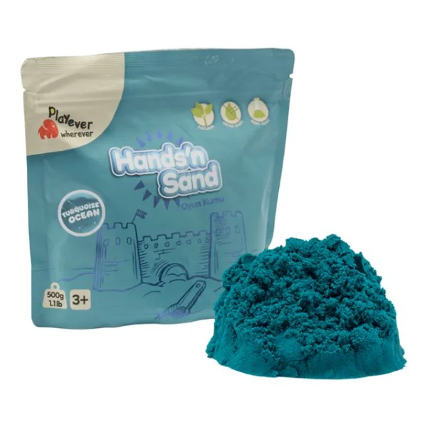 Playever Hands'n Sand Doğal Mavi Kinetik Oyun Kumu 500 Gr - Görsel 4