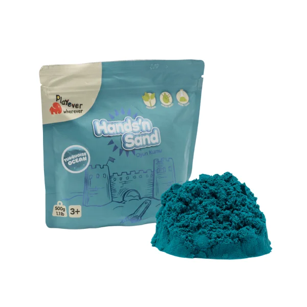 Playever Hands'n Sand Doğal Mavi Kinetik Oyun Kumu 500 Gr - Görsel 3