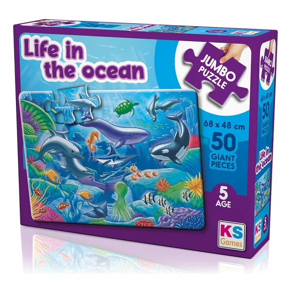 Ks Games Life In The Ocean Jumbo 50 Parça Puzzle - Görsel 2