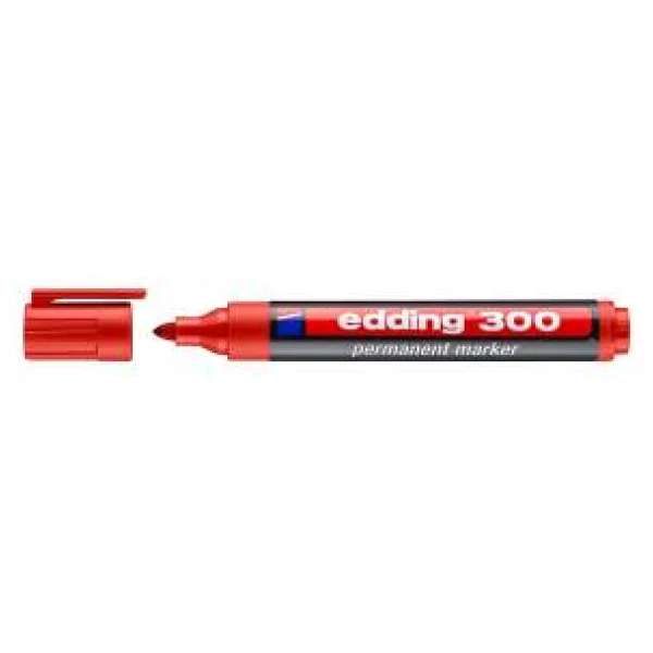 Edding 300 Kırmızı Permanent Marker Kalem - Görsel 2