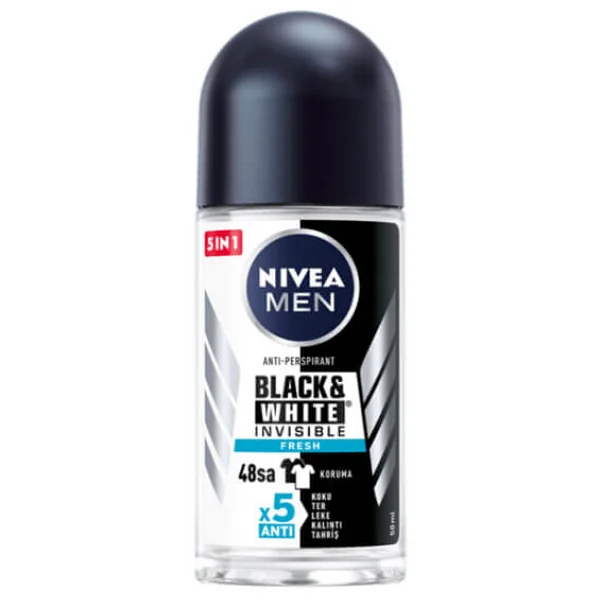 Nivea Men Invisible Black & White 50 Ml Erkek Roll-On Deodorant - Görsel 9