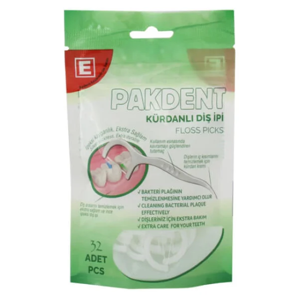 Pakdent 32'li Kürdanlı Diş İpi - Görsel 4