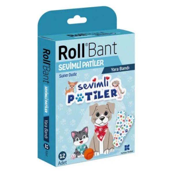 Roll Bant Sevimli Patiler 12'li Yara Bandı - Görsel 3
