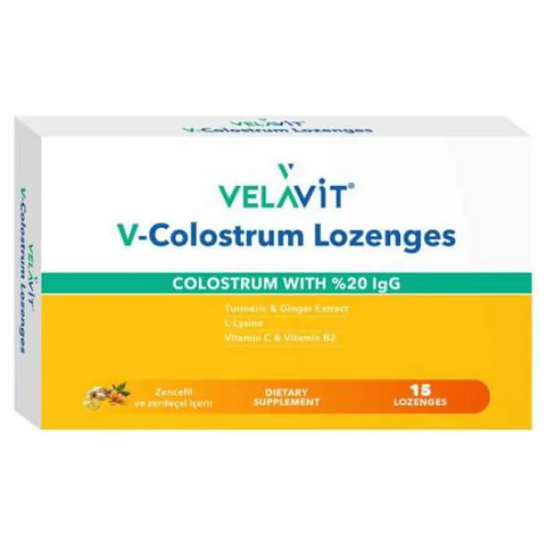 Velavit V- Colostrum Lozenges 15 Pastil - Görsel 5