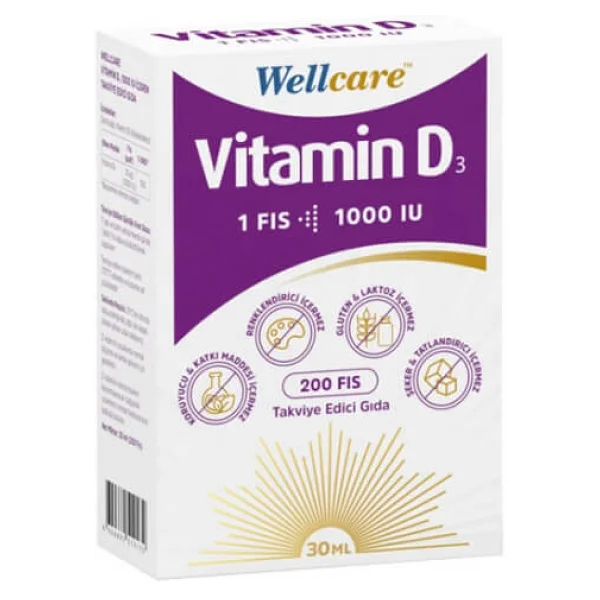 Wellcare Vitamin D3 1000 Iu 30 Ml - Görsel 7