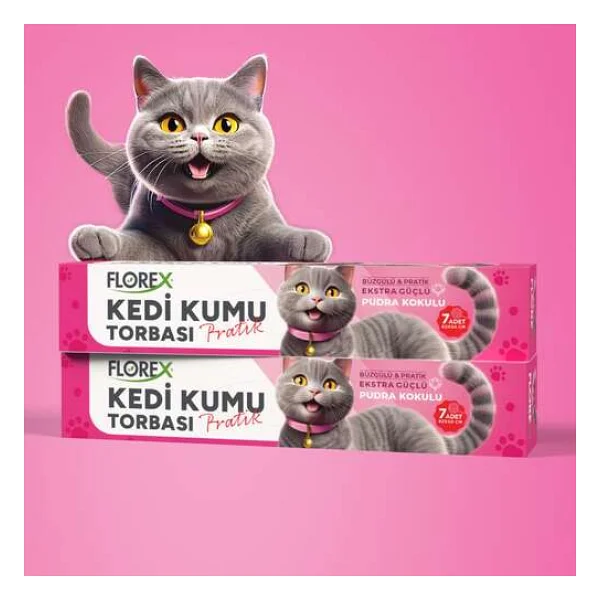 Florex Pudra Kokulu Kedi Kumu Torbası 7'li - Görsel 4