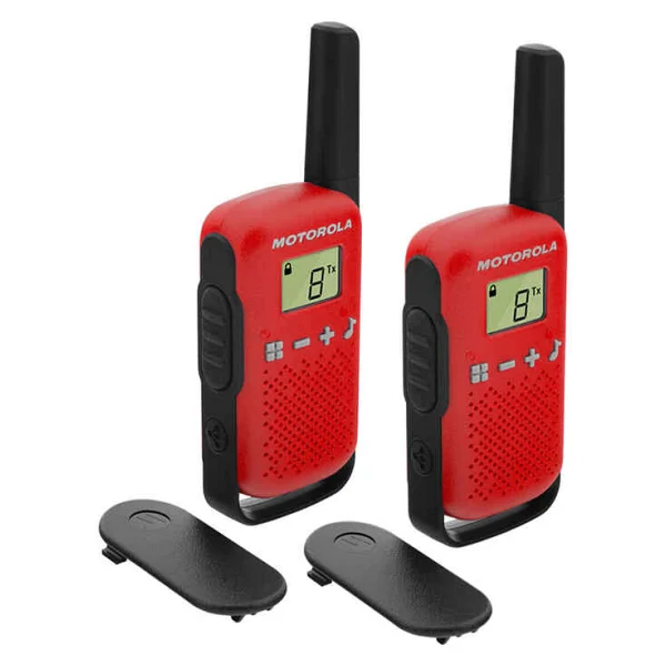 Motorola T42 Telsiz İkili Set Kırmızı - Görsel 3
