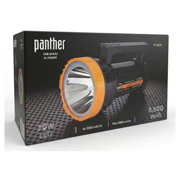 Panther Pt-8233 USB Şarjlı El Feneri - Görsel 6