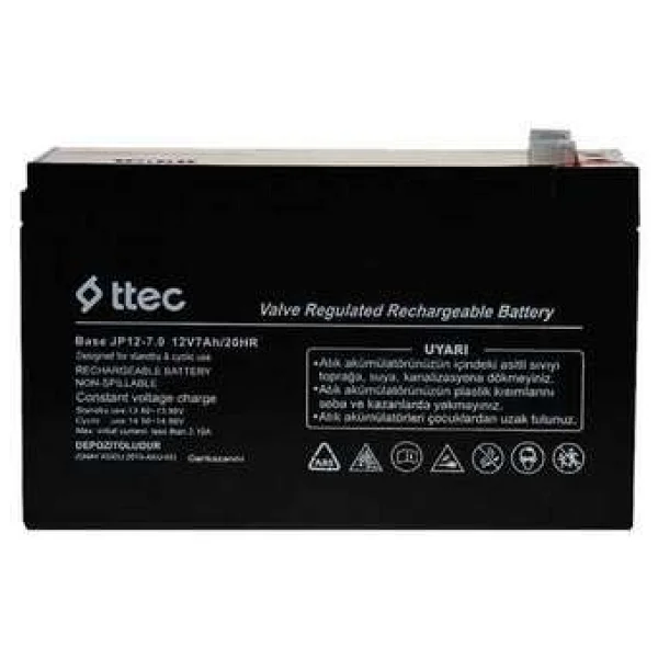 Ttec Base 12v 7ah Bakımsız Kuru Akü - Görsel 8