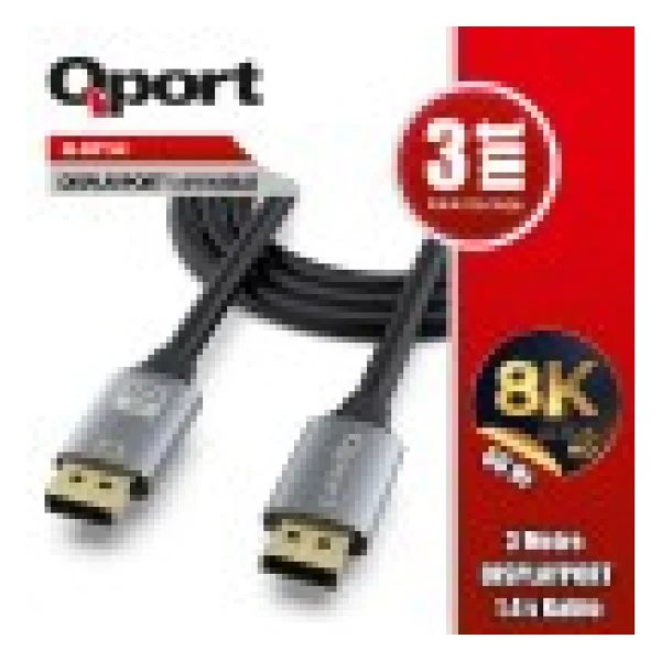 Qport Q-Dp34 3 M 8K Displayport Kablo - Görsel 4