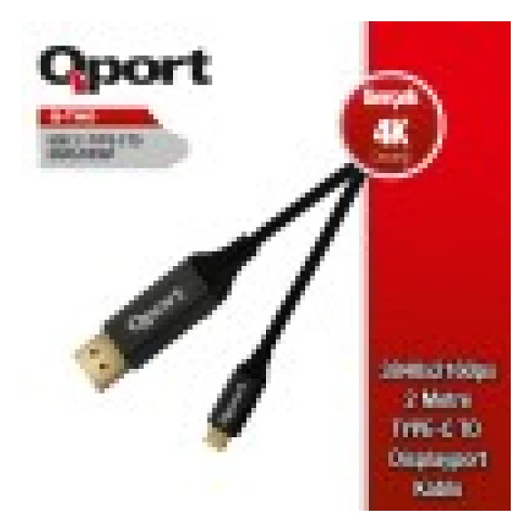 Qport Q-Thd Type-C To Displayport Dönüştürücü - Görsel 2