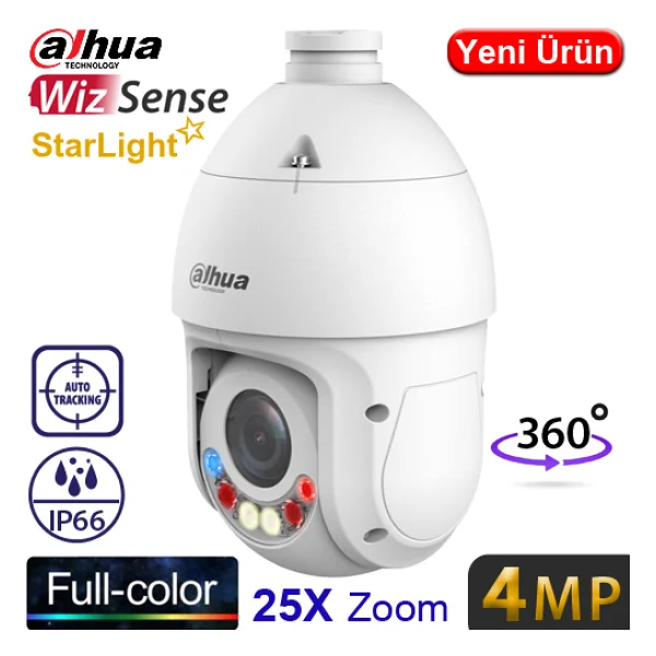 Dahua Sd4e425gb-Hnr-A-Pv1 Speed Dome 4 Mp 360 Derece Gece Görüşlü Ip Güvenlik Kamerası - Görsel 4
