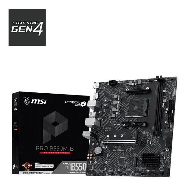 Msı Pro B550m-B AMD Am4 DDR4 Micro Atx Anakart - Görsel 2