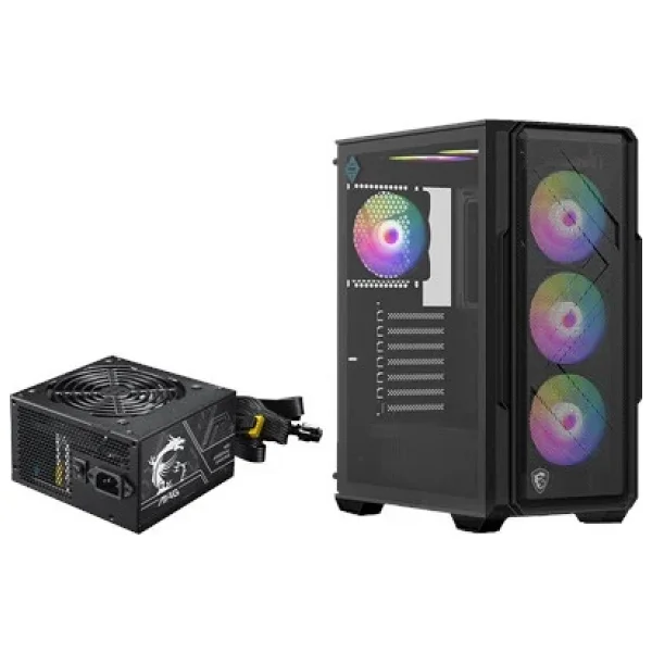 MSI MAG FORGE 151A B75 PCIE5 II Temperli Cam 6 x120mm Auto RGB Fan 750W Bronz ATX Gaming Bilgisayar Kasası - Görsel 2