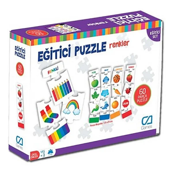 Ca Games Eğitici Çocuk Puzzle Renkler 60 Parça - Görsel 6
