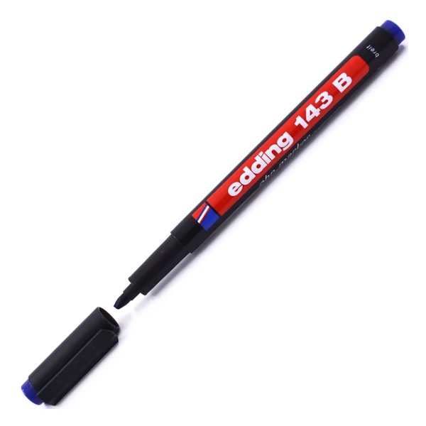 Edding 143b 3 Mm Kesik Uç Mavi Asetat Kalemi - Görsel 4