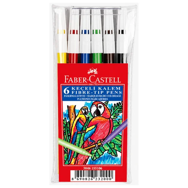 Faber-Castell 6'lı Keçeli Kalem Seti - Görsel 8