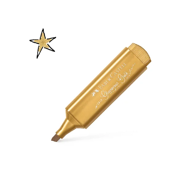 Faber-Castell 1546 Metalik Altın Fosforlu Kalem - Görsel 8