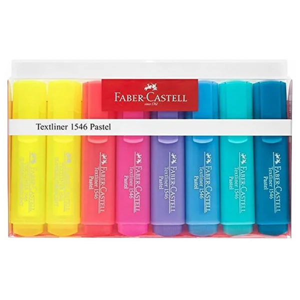 Faber-Castell Textliner 1546 Pastel 8'li Fosforlu Kalem Seti - Görsel 5