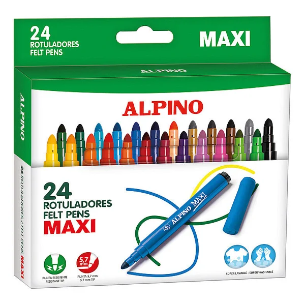 Alpino Maxi 24'lü Keçeli Kalem Seti - Görsel 2