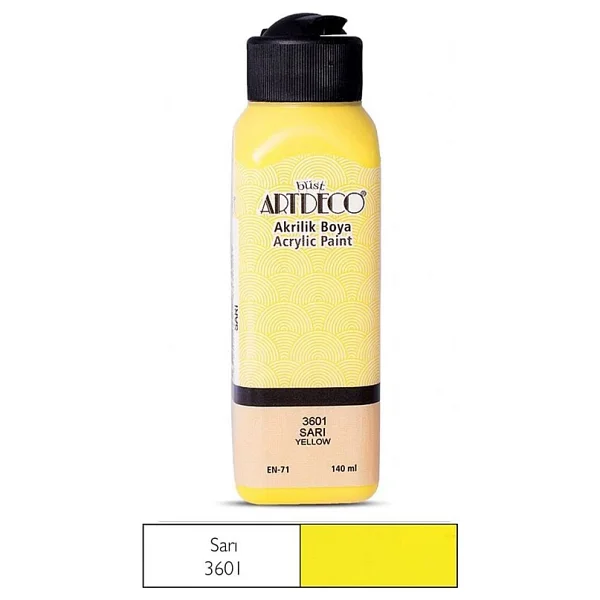 Artdeco 140 Ml 3601 Sarı Akrilik Boya - Görsel 2