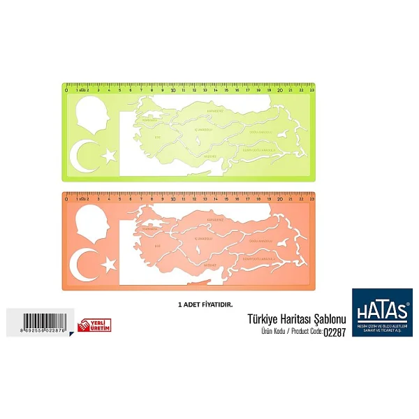 Hatas 02287 Türkiye Haritası Şablonu - Görsel 5