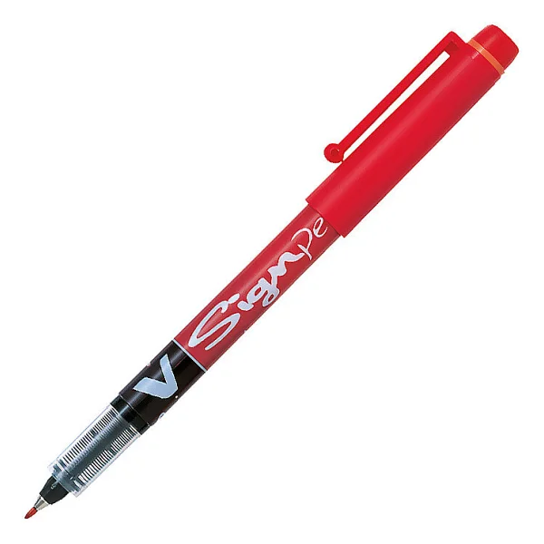 Pilot V-Signpen 2.0 Mm Kırmızı İmza Kalemi - Görsel 7