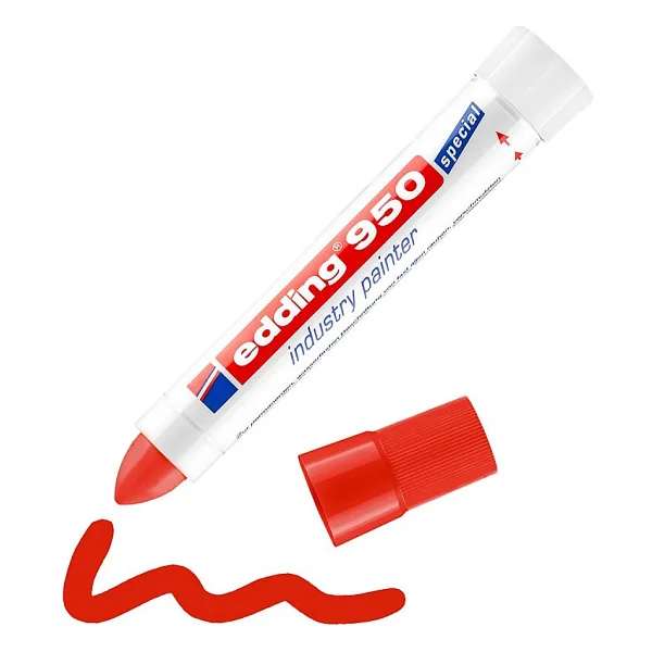 Edding 950 Kırmızı Endüstri Marker Kalemi - Görsel 6