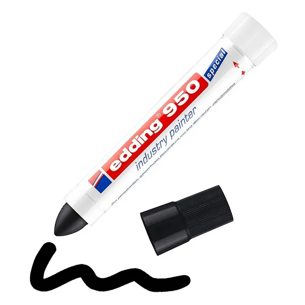 Edding 950 Siyah Endüstri Marker Kalemi - Görsel 6