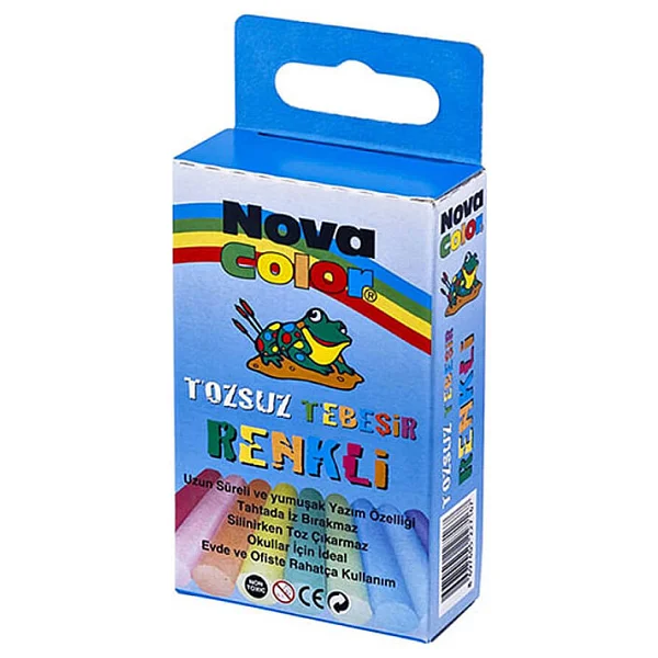 Nova Color Nc-4111 10'lu Tozsuz Renkli Tebeşir - Görsel 2