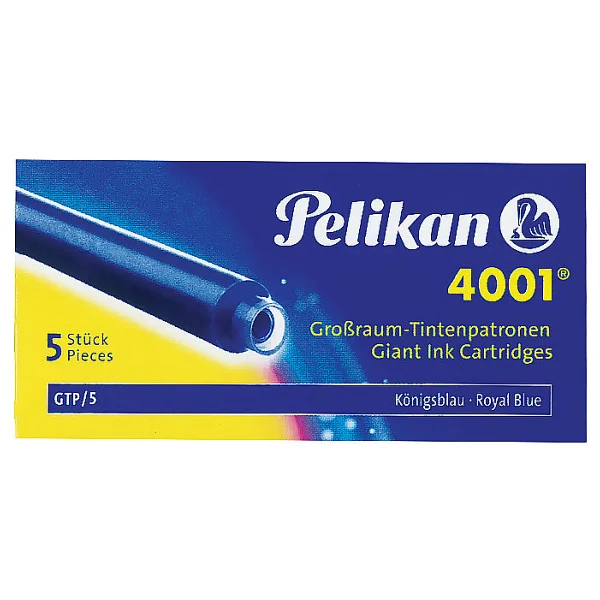 Pelikan 4001 Dev Dolma Kalem Kartuşu Mavi 5li - Görsel 6