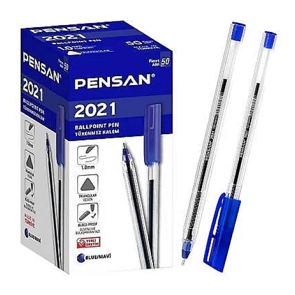Pensan 1.0 Mm 50'li Üçgen Tükenmez Kalem - Görsel 3