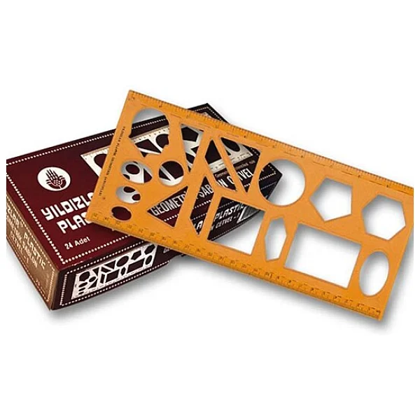 Yıldızlar 040 25 Cm Geometrik Şablon Cetvel - Görsel 4