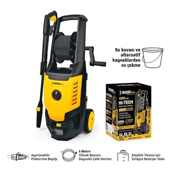 Sgs Plus 5400 1800 W Yüksek Basınçlı Yıkama Makinesi - Görsel 5