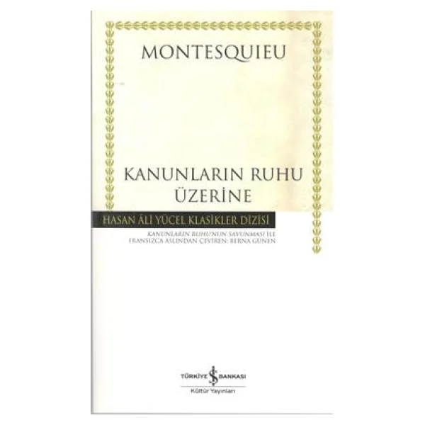 Kanunların Ruhu Üzerine - Montesquieu