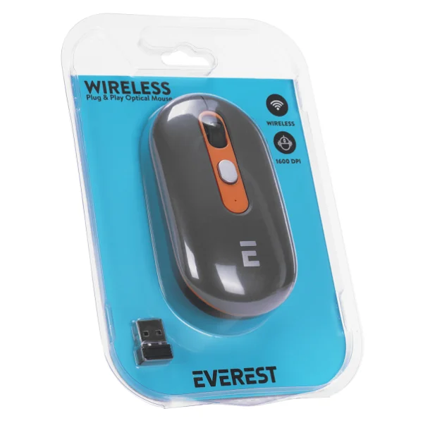Everest SMW-444 Gümüş Optik Kablosuz Mouse - Görsel 4