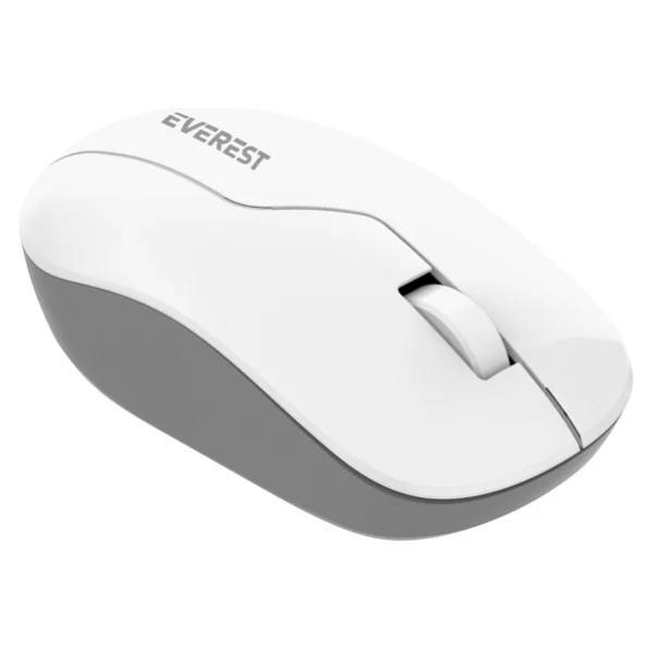Everest Smw-973 Beyaz-Gri Optik Kablosuz Mouse - Görsel 3