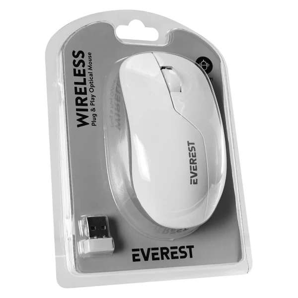 Everest Smw-973 Beyaz-Gri Optik Kablosuz Mouse - Görsel 4