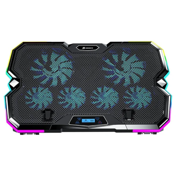 Gamebooster GB-Ns10 Hurricane RGB 6 Fanlı USB 2.0 17" Laptop Soğutucu - Görsel 2