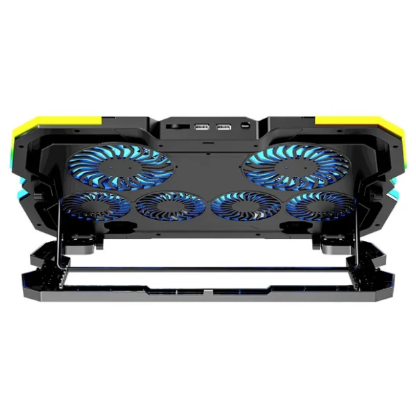 Gamebooster GB-Ns10 Hurricane RGB 6 Fanlı USB 2.0 17" Laptop Soğutucu - Görsel 4