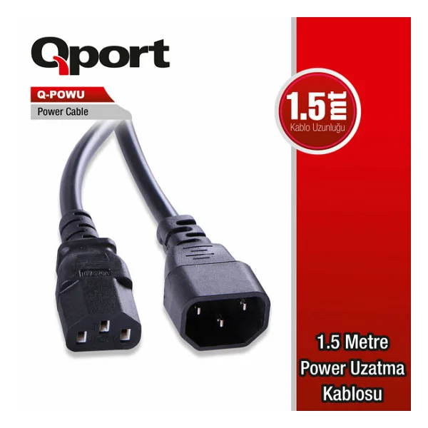Qport Q-Powu 1.5 M Güç Kablosu - Görsel 2