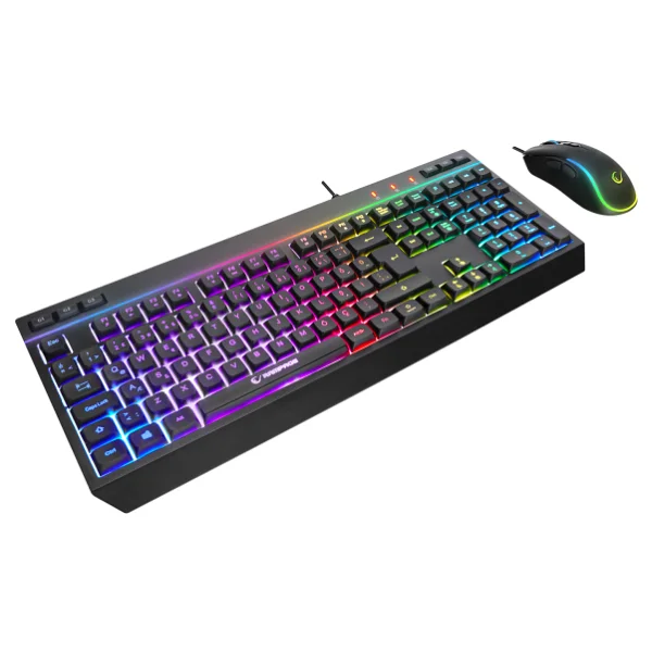 Rampage Seraphic Km-R57 Siyah RGB Kablolu Oyuncu Mekanik Klavye Mouse Seti - Görsel 2