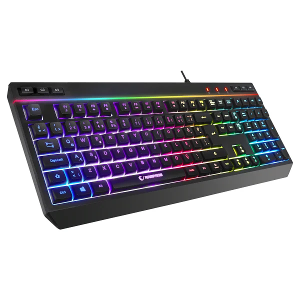 Rampage Seraphic Km-R57 Siyah RGB Kablolu Oyuncu Mekanik Klavye Mouse Seti - Görsel 4