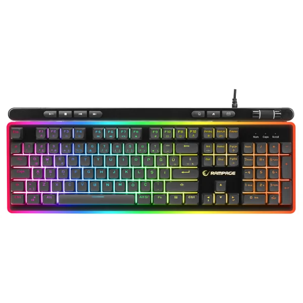 Rampage Shine K14 RGB Kablolu Oyuncu Klavyesi - Görsel 2